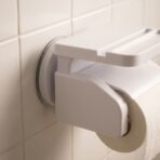 Porte-Rouleau Papier Toilette à Ventouse Bathlux – avec Étagère, Sans Perçage – Image 3