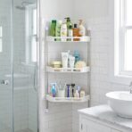 Étagère de Rangement Salle de Bain 3 Niveaux – Télescopique sans Perçage (30 × 88 cm) – Image 3