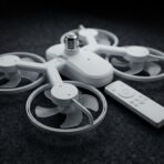Plafonnier Ventilateur LED « Drone Fan Light » – 4 Ventilateurs Pliables + Lampe, Télécommande (Douille E27/B22) – Image 2