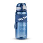 Bouteille d'Eau Sport à Paille – Gourde Anti-Fuite avec Poignée (Bleu / Noir / Vert) – Image 3