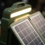 Ventilateur Solaire Portable avec Lampe LED & Panneau Solaire – Multifonction Rechargeable Extérieur – Image 4