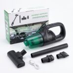 Aspirateur Portable Multifonction Sans Fil Vert – Maison & Voiture, Rechargeable USB avec Accessoires