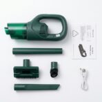 Aspirateur Portable Multifonction Sans Fil Vert – Maison & Voiture, Rechargeable USB avec Accessoires – Image 3