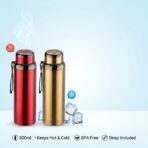 Bouteille Thermos Isotherme en Inox 800 ml – Gourde Sous Vide avec Bandoulière, Sans BPA – Image 2