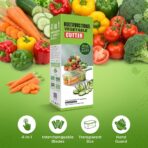Coupe-Légumes Multifonction 4en1 – Mandoline & Râpe avec Bac Transparent, Protège-Main