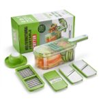 Coupe-Légumes Multifonction 4en1 – Mandoline & Râpe avec Bac Transparent, Protège-Main – Image 4