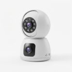 Caméra de Surveillance WiFi Intérieure AI Smart Camera – Double Objectif HD, Vision Nocturne, Suivi Auto