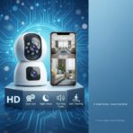 Caméra de Surveillance WiFi Intérieure AI Smart Camera – Double Objectif HD, Vision Nocturne, Suivi Auto – Image 2
