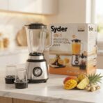 Blender Mixeur 3-en-1 Syder – Acier Inox, 600W, Bol 1,5L + 2 Moulins – Image 2